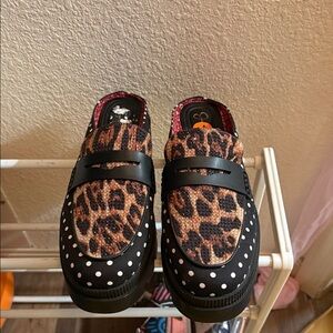 Jessica Simpson Leopard Print Platform Loafers